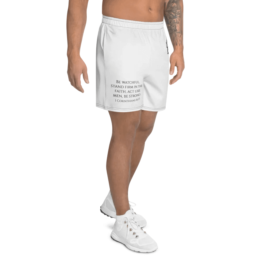 1 Corinthians 16:13 Athletic Shorts product image (2)