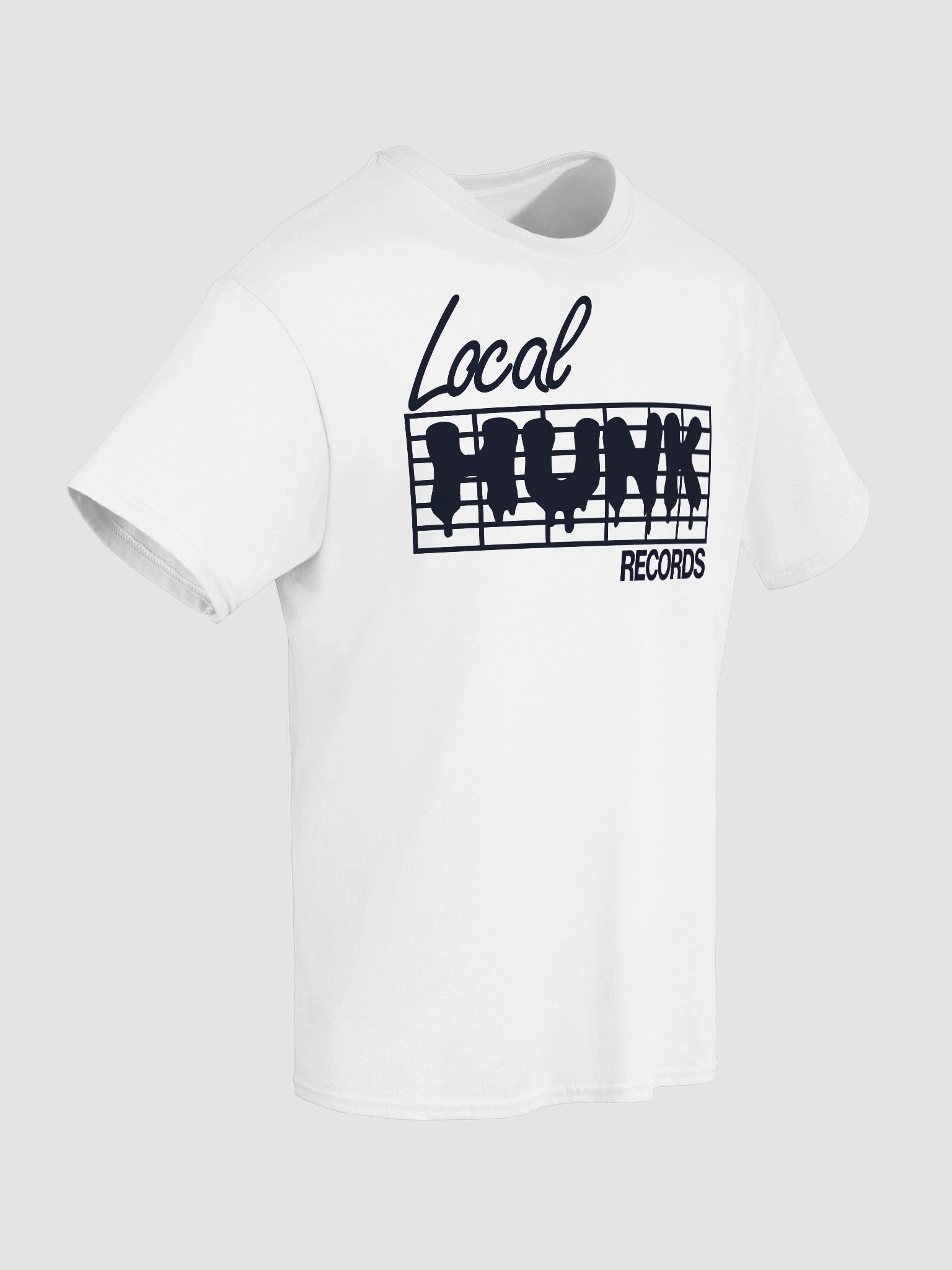 LOCAL HUNK Records Classic Tee (White) product image (8)