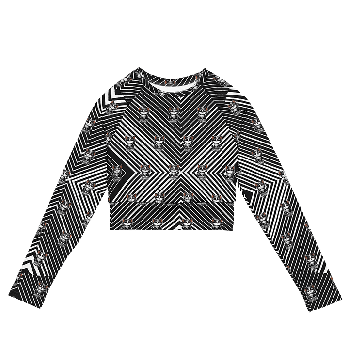 Buddy All-Over Print Recycled Long Sleeve Crop Top product image (2)