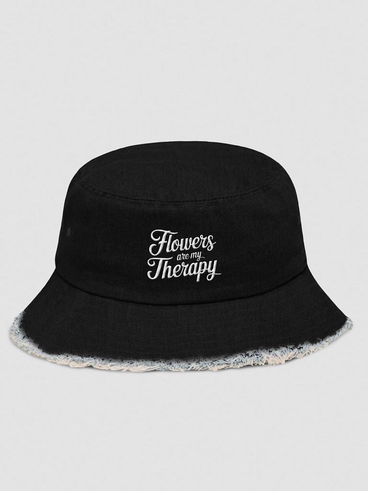 Flowers are my Therapy Denim Bucket Hat product image (1)