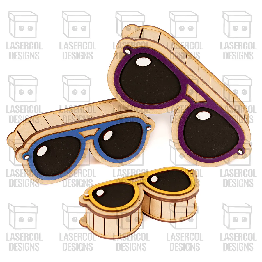 Glasses Shaped Boxes Bundle Set 1 & 2 - Laser Cut Files product image (6)