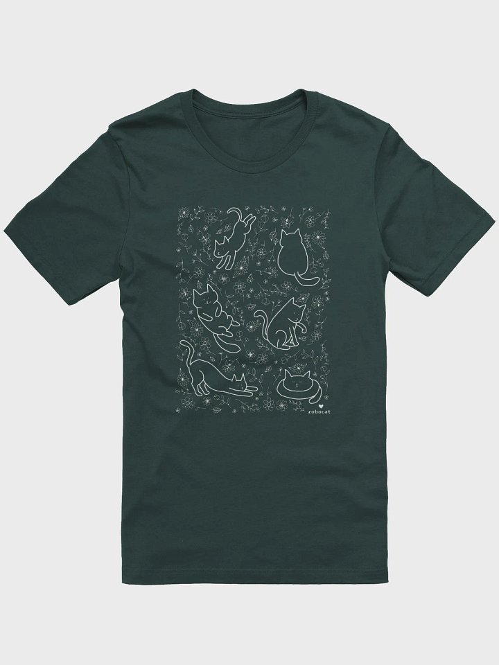Purrfect Garden Lineart Tee (darkmode) product image (9)