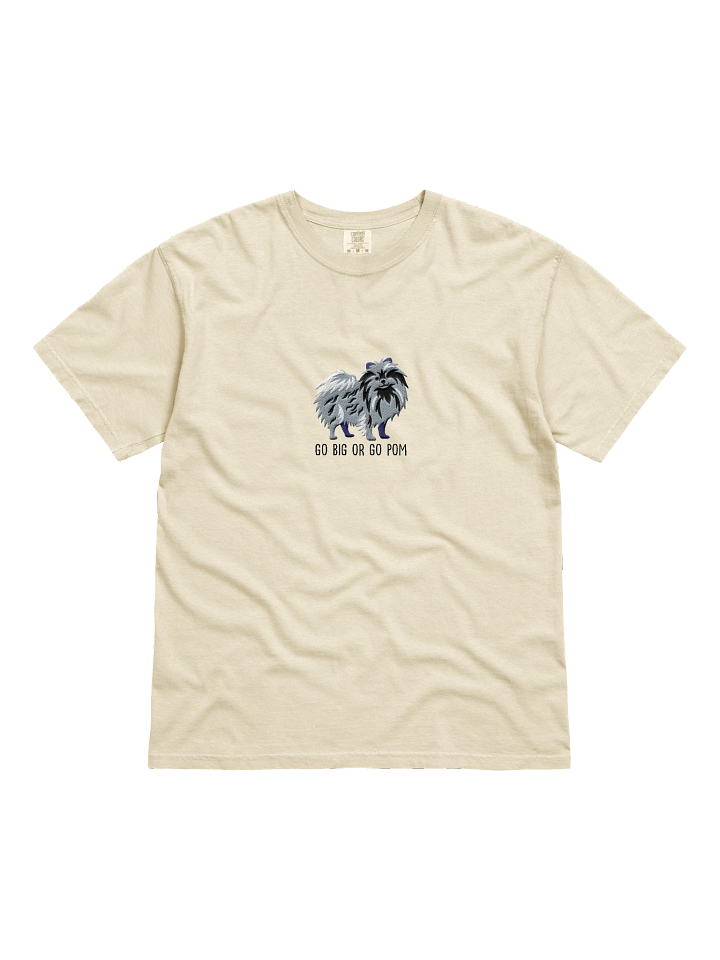 Go Big or Go Pom T-Shirt(Embroidered) of a Pomeranian(Blue Merle) product image (41)