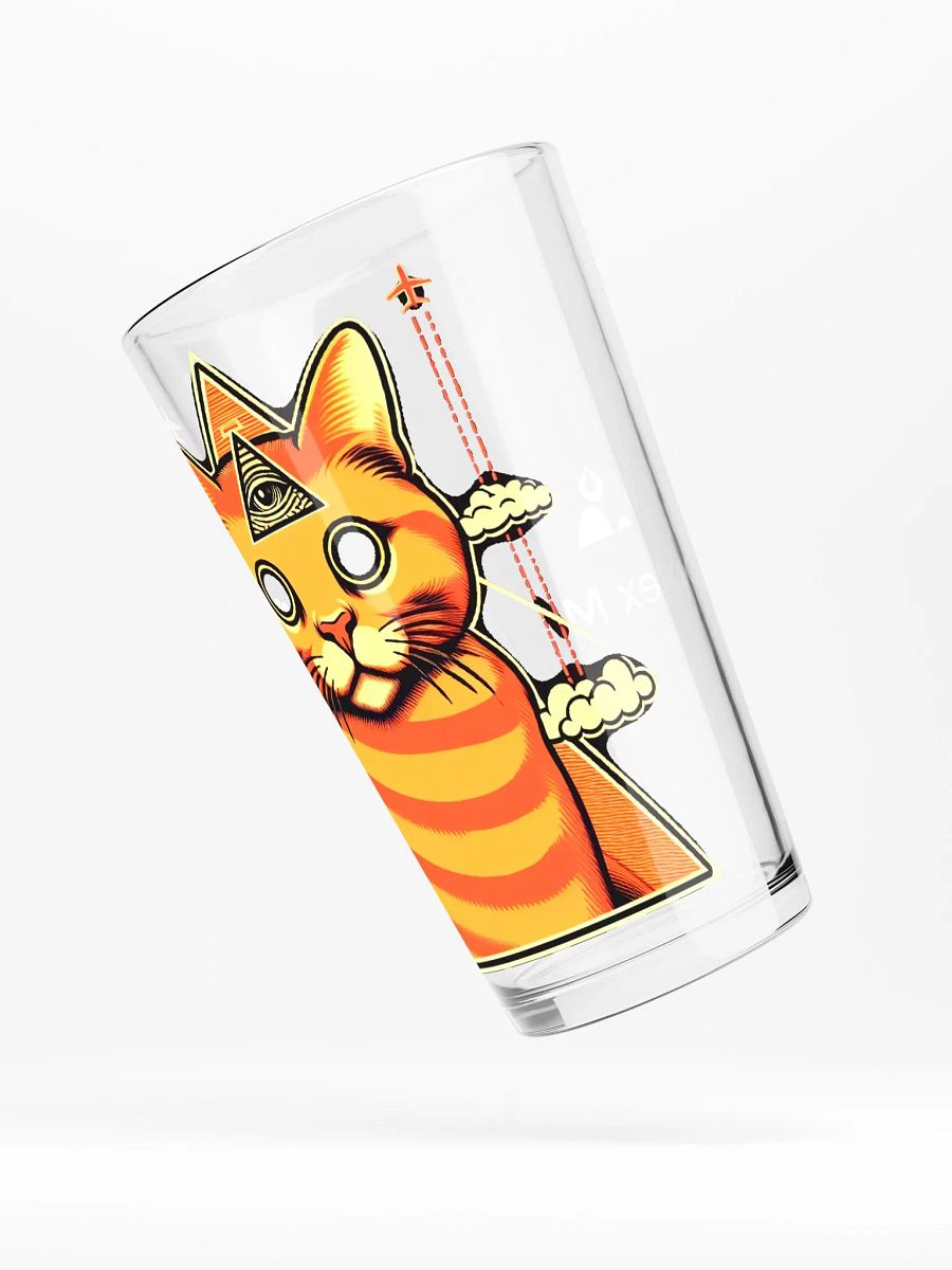 Illuminati Chemtrails Cat Pint Glass product image (4)
