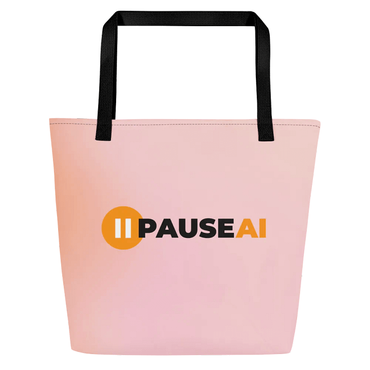 Large Tote Bag (Pink/Orange Gradient) product image (1)