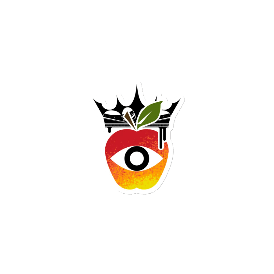 Crowned Apple (Color) ✦ Die-Cut Magnets product image (1)