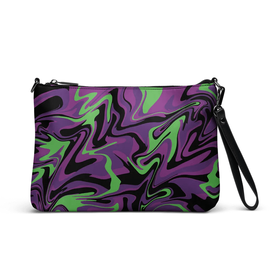 Purple Lime Swirl Flip-Sided Faux Leather Crossbody Bag product image (1)