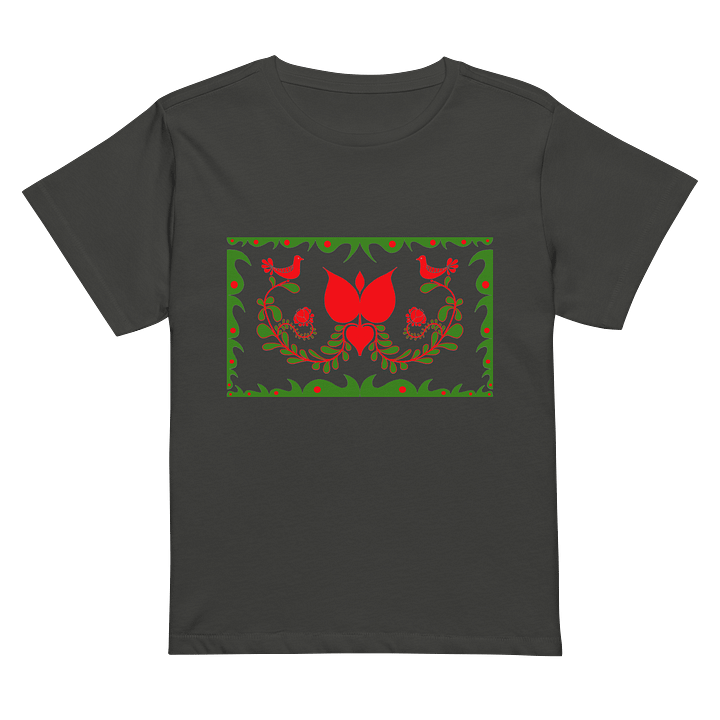 Hungarian Lovebird Garden Women's High-Waisted Tee product image (2)