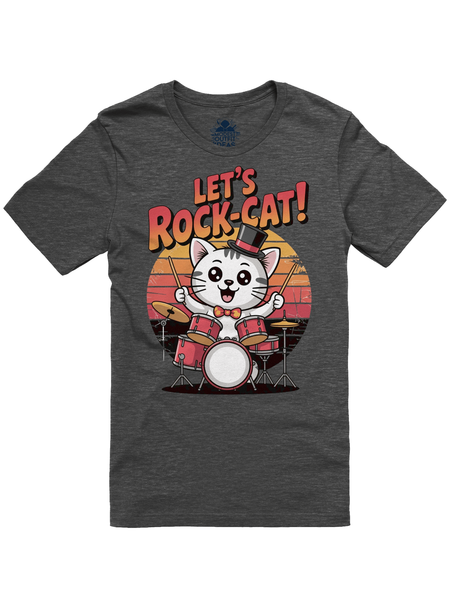 Rock-Cat Drummer T-Shirt product image (4)