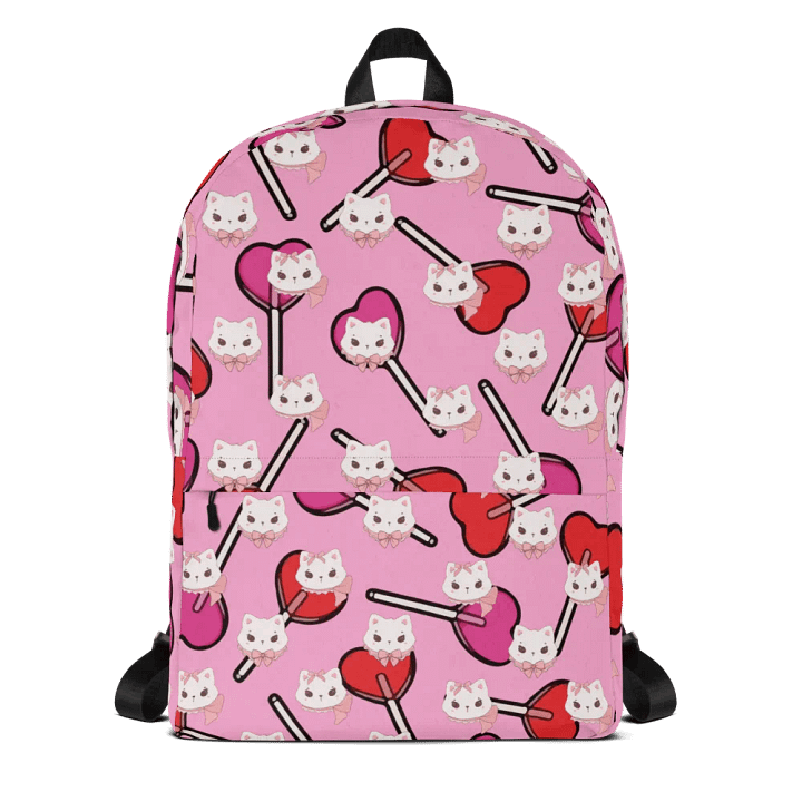 Whimsical Cat Faces All-Over Print Backpack for girls and students product image (1)