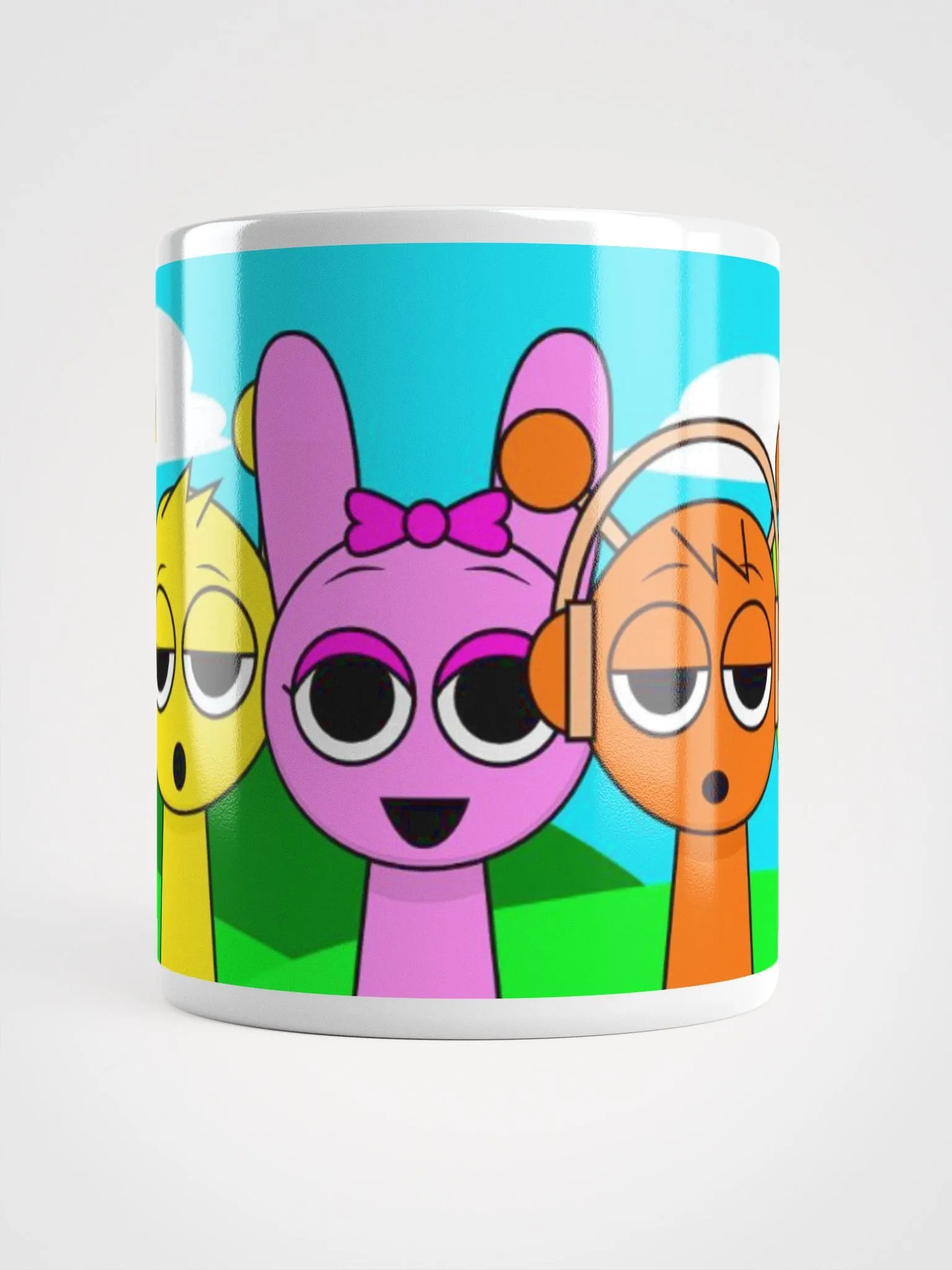 White Glossy Mug Sprunki series product image (14)
