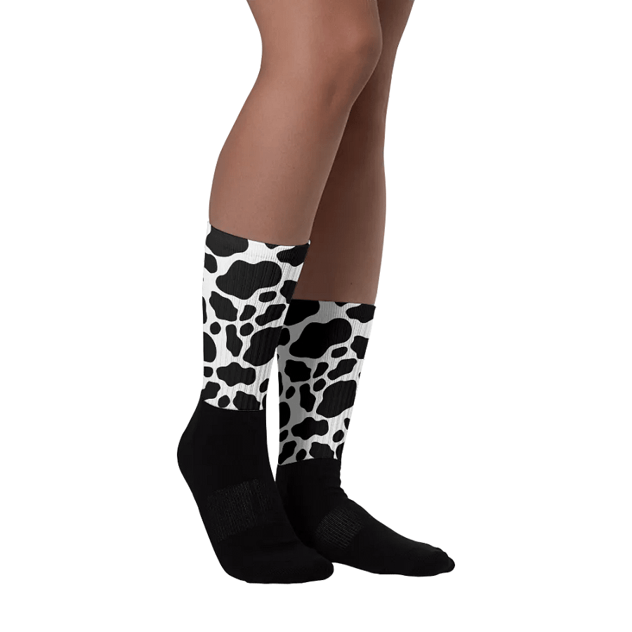 Cow Print Socks - Black & White product image (3)