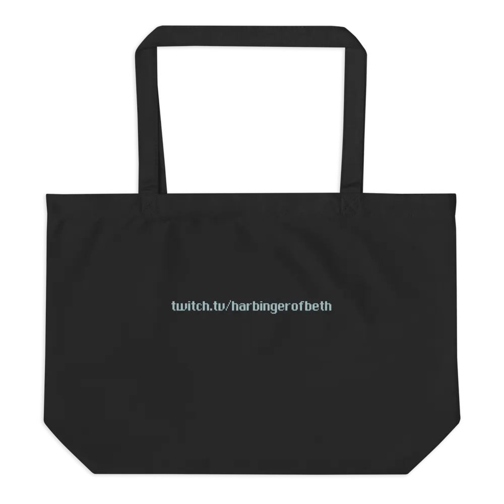 Large Mountain Harbingerofbeth Logo Tote designed by Cassafrassarole product image (6)
