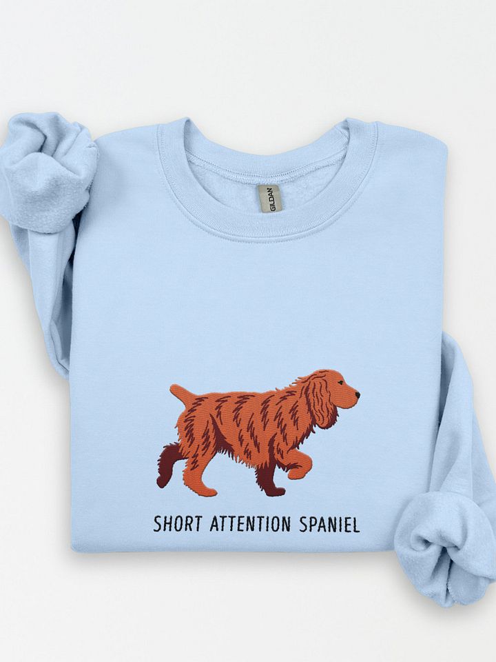 Short Attention Spaniel Sweatshirt (Embroidered) of a Cocker Spaniel product image (1)