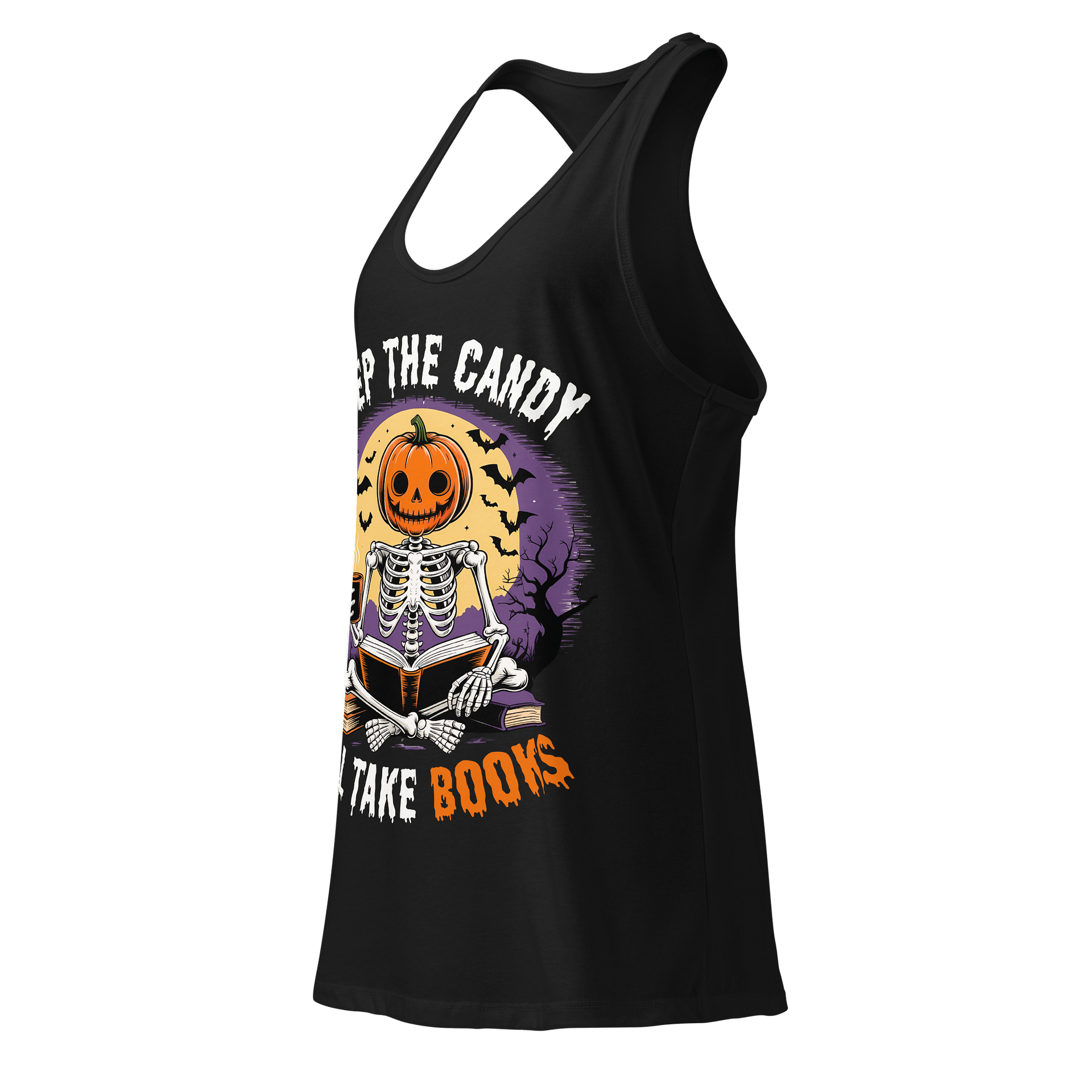 Book Lover's Halloween Women's Racerback Tank product image (6)