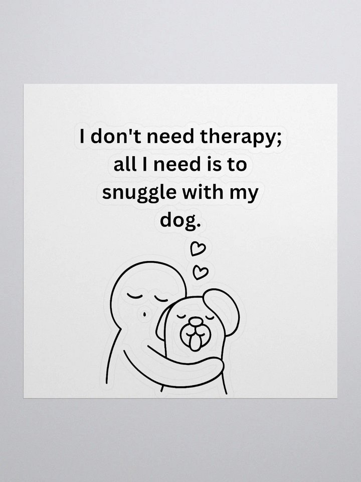 Dog Snuggles Kiss Cut Stickers product image (3)