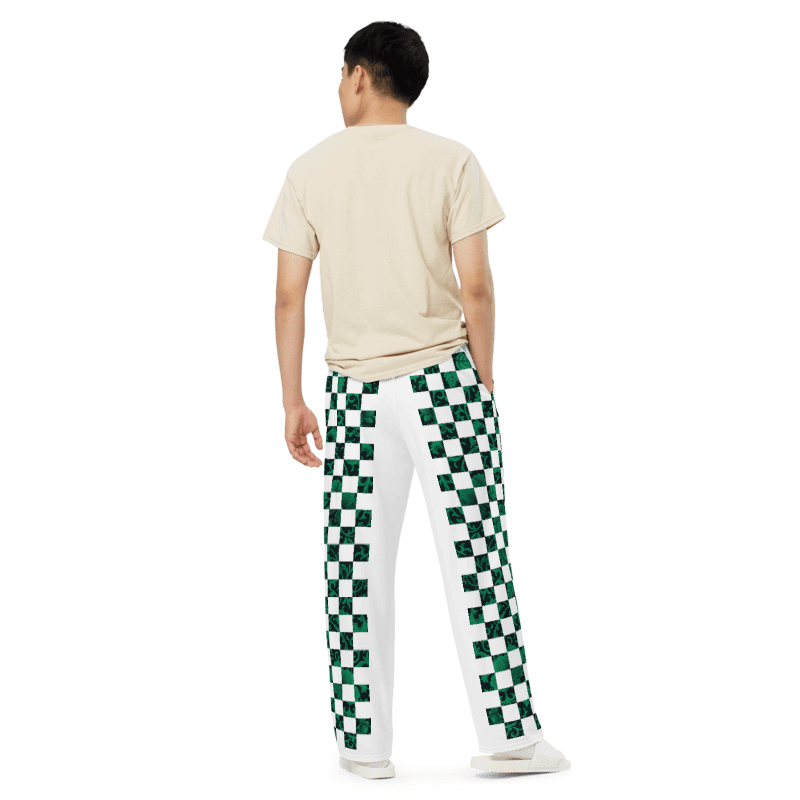 Premium CONTRAST™ Green Checkered Pants Unisex 2XS - 6XL Sizes product image (4)