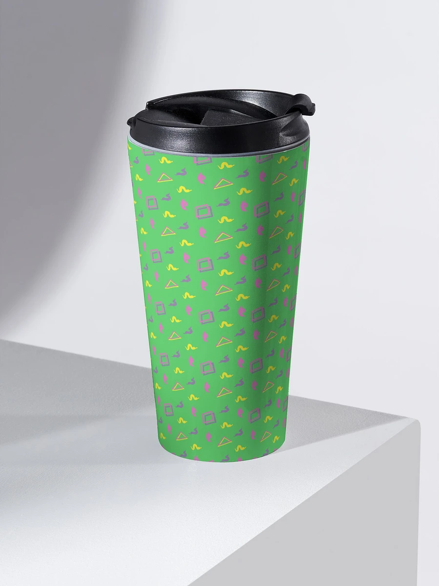 Oh Worm green pattern travel mug product image (2)
