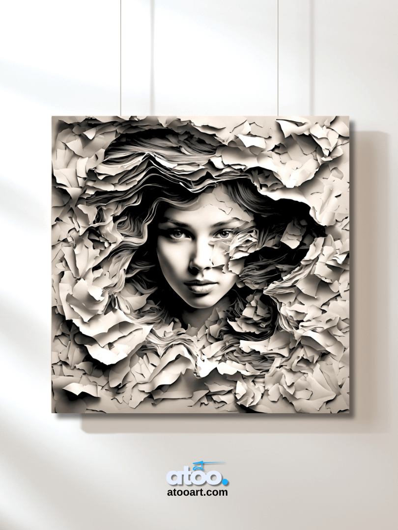 Paper Collection | Shortest Poem, Love | Canvas Art Painting product image (2)