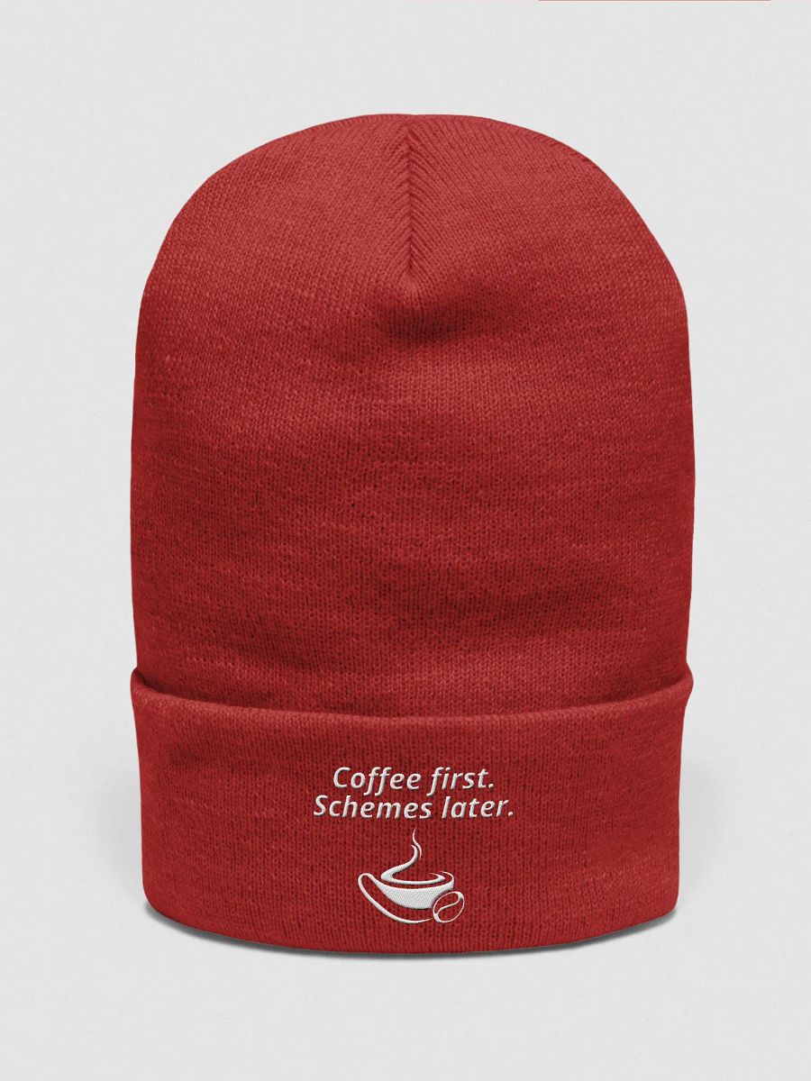 COFFEE FIRST. SHCEMES LATER -CUFFED BEANIE product image (22)
