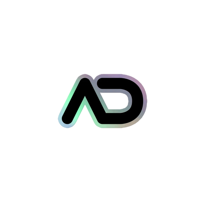 AD icon holographic stickers product image (1)