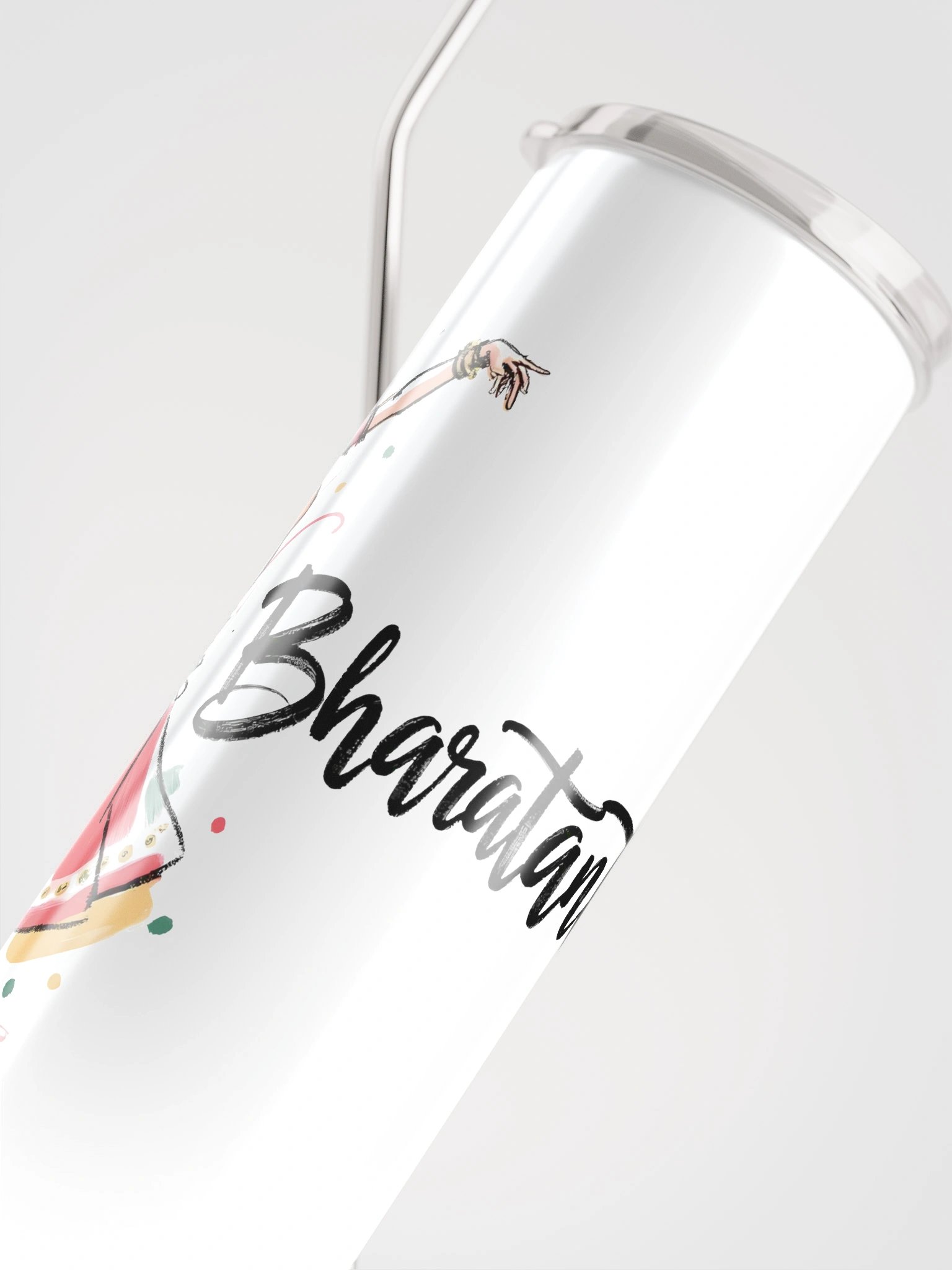 Elegant Bharatanatyam Dance | Traditional Indian Art Steel Tumbler product image (4)