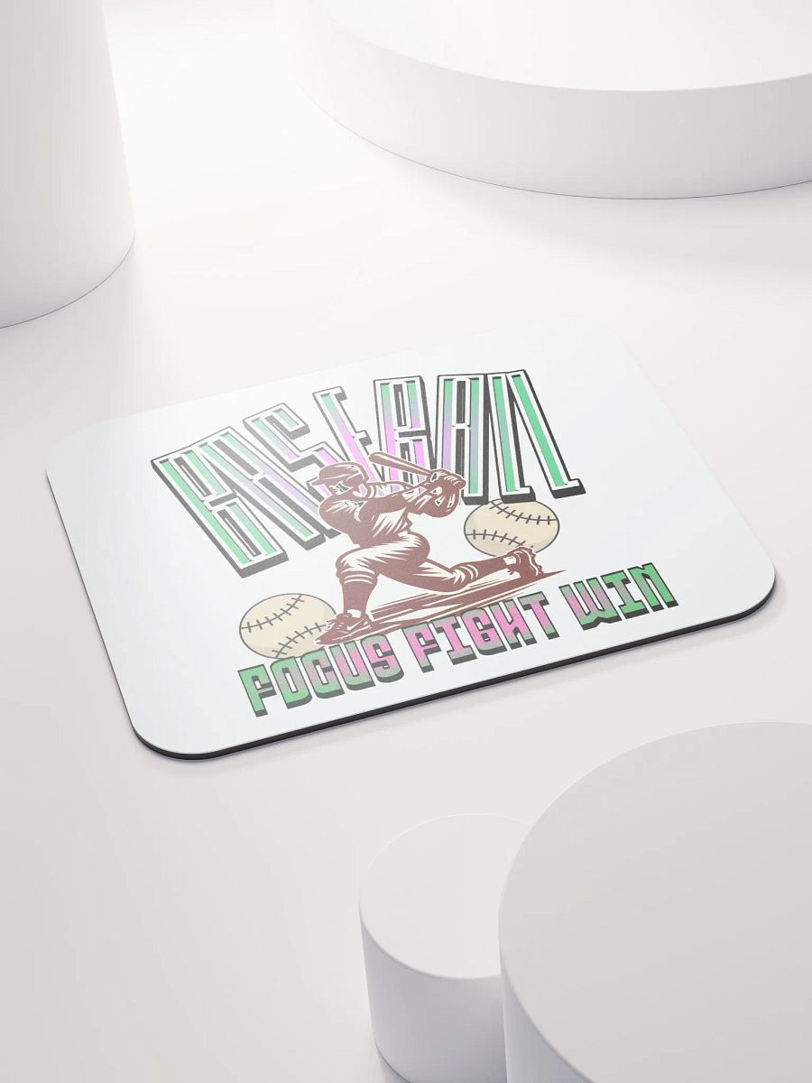 Focus Fight Win Baseball Dynamic Swing Mouse Pad product image (4)