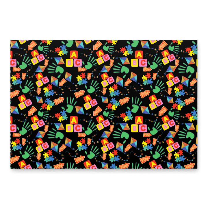 Puzzle Pieces Playful Wrapping Paper Set product image (1)