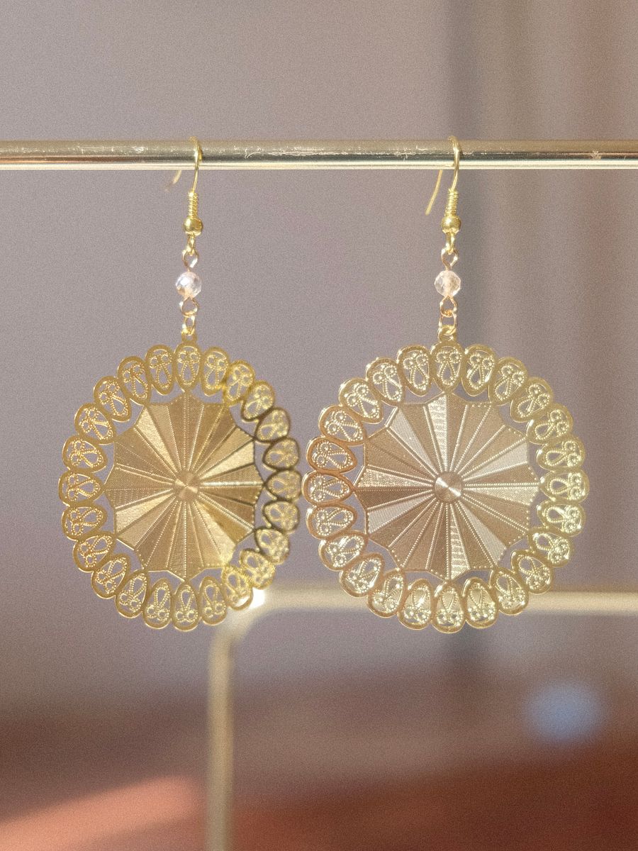 Golden wheel - Citrine earrings product image (1)