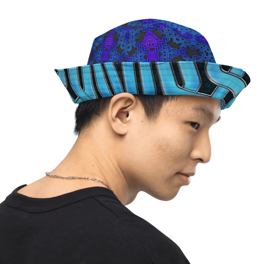 Blue Celtic Knot Kaleidoscope Buckethat product image (12)