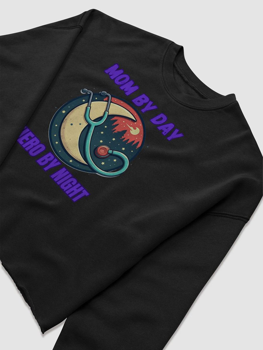 mom by day, Stethoscope Superhero Crop Sweatshirt product image (15)