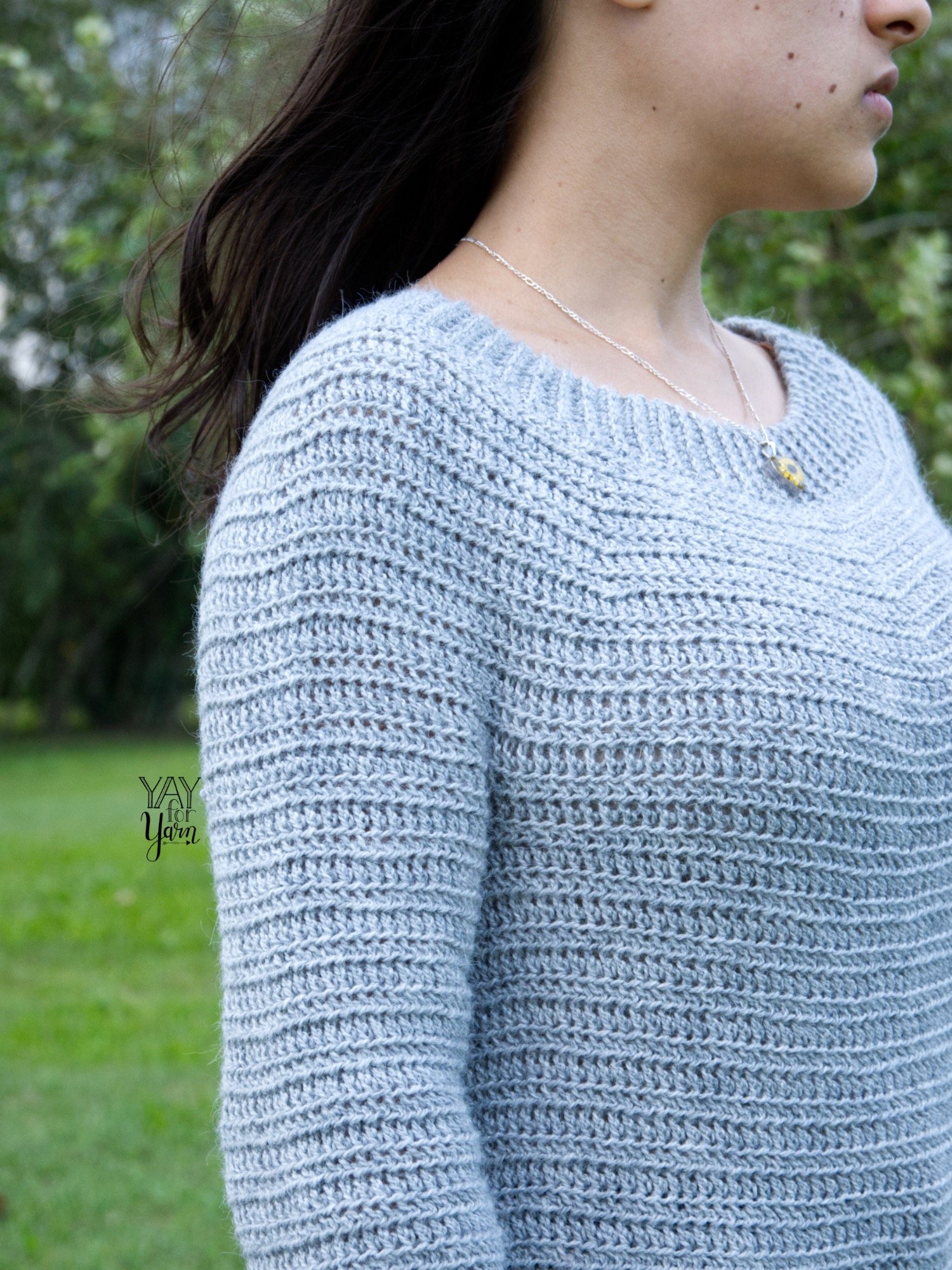 Round Yoke Sweater - PDF Crochet Pattern & Video Tutorial - Women's Top Down Pullover product image (3)