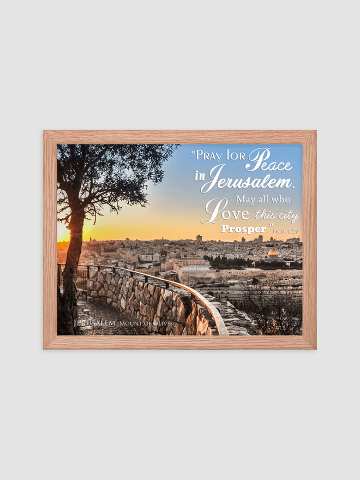 "PRAY FOR PEACE IN JERUSALEM" Framed Poster product image (4)