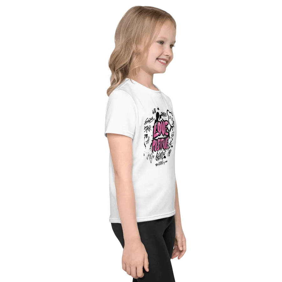 Crew Neck T-Shirt Street Art Love Positive product image (4)