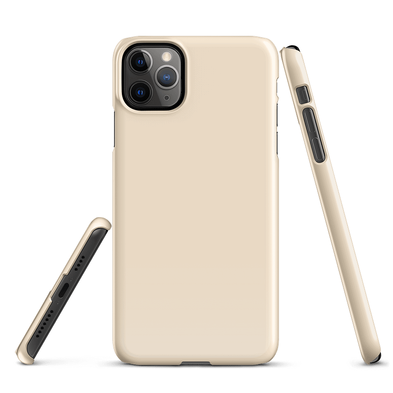 Cream Beige Solid Color iPhone® Glossy Snap Case