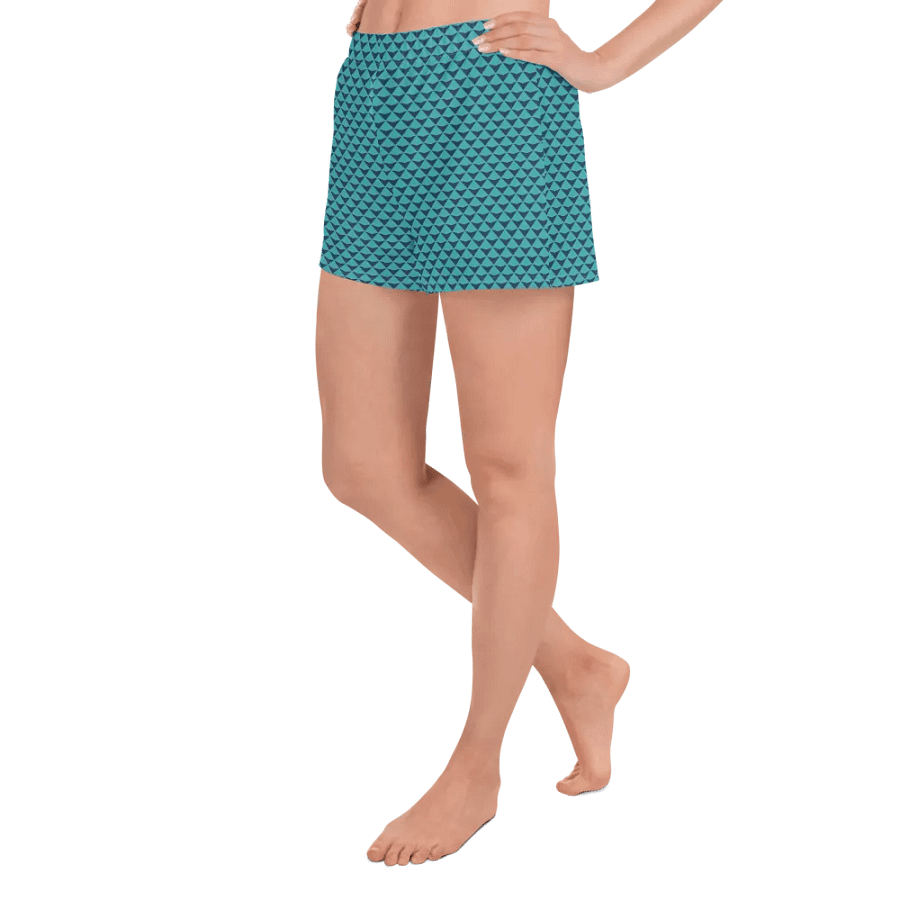 Geometric Waves Women's Athletic Shorts product image (3)