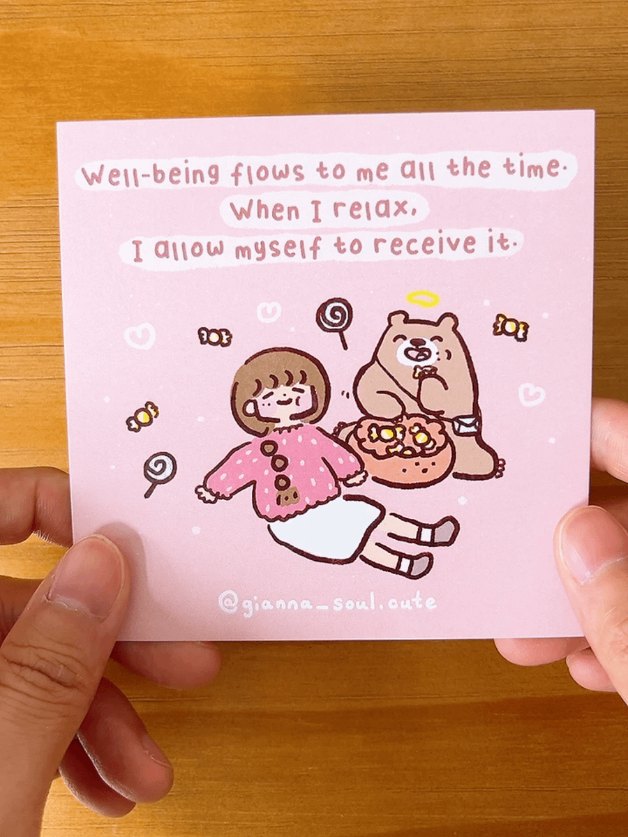 Relax and receive | Positivity Greetings Card product image (5)