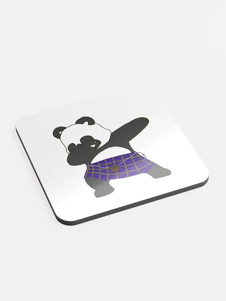 Dabbing Panda Glossed Cork Coaster product image (2)