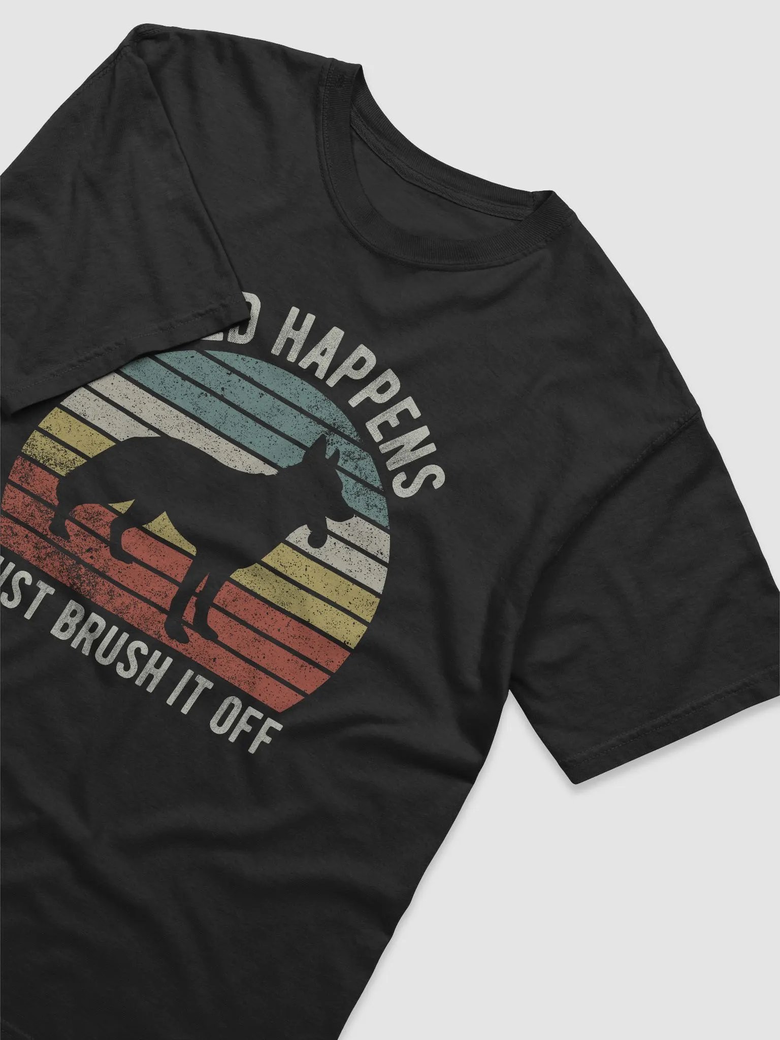 Shed Happens Tee | Funny German Shepherd T-Shirt for Dog Lovers | Retro Vintage Sunset Dog Lover T-Shirt product image (3)