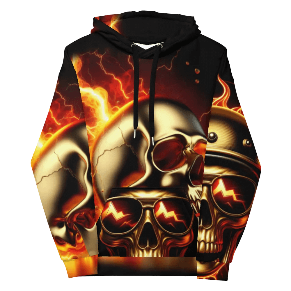 Metallic Inferno - Unisex Skull Hoodie #2 product image (12)