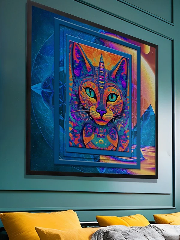 Space Cat Blue Orange - Download product image (3)