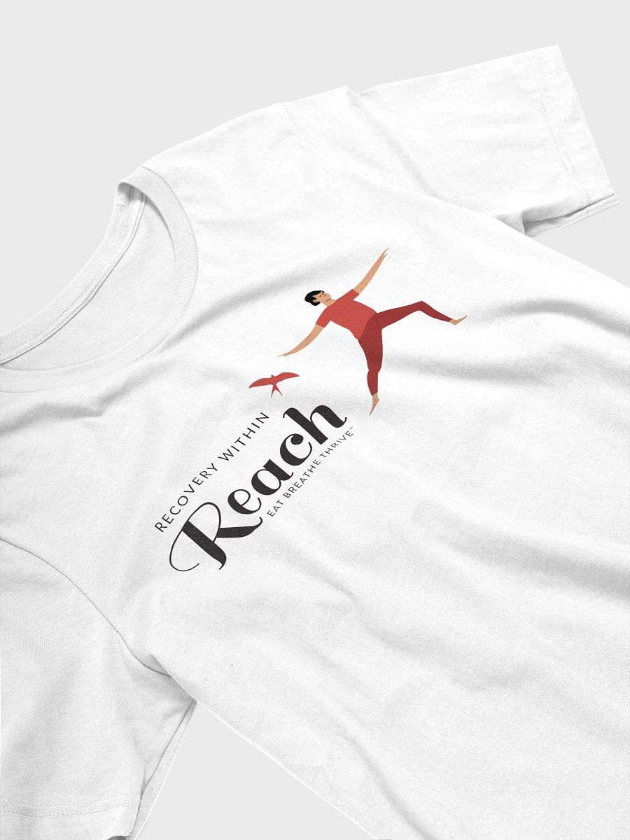 Recovery within Reach | white t-shirt warrior pose product image (3)