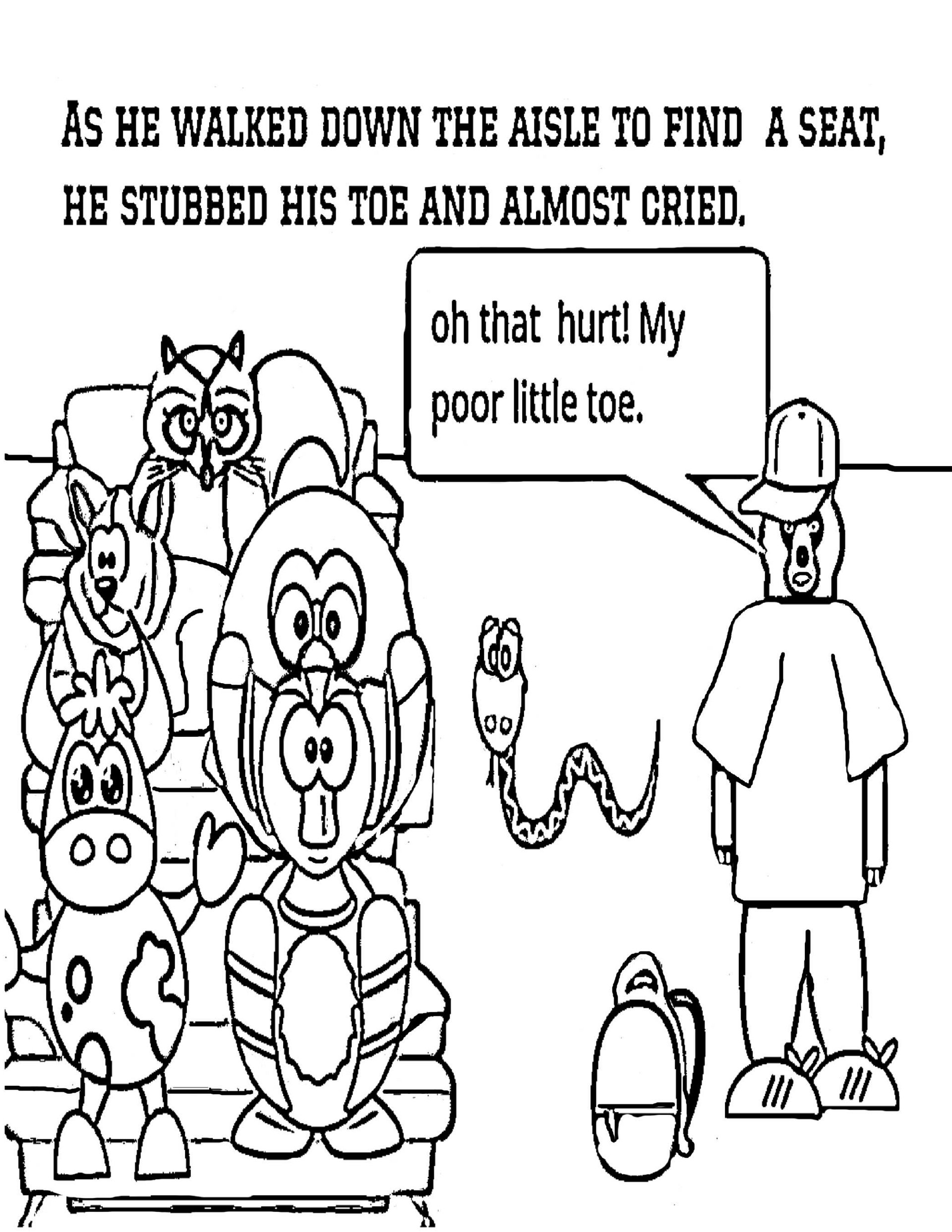 The Angry Little Bear 8.5 x 11 Full Page Coloring Book-Anger Management Lesson product image (8)