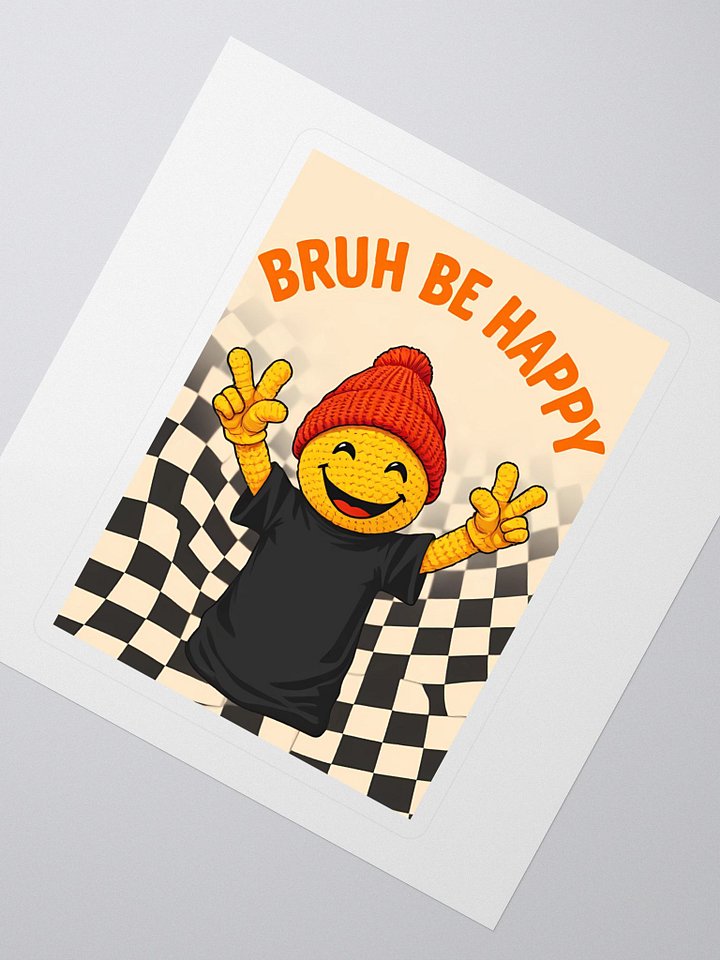 BRUH BE HAPPY Peace Sign Stickers product image (2)