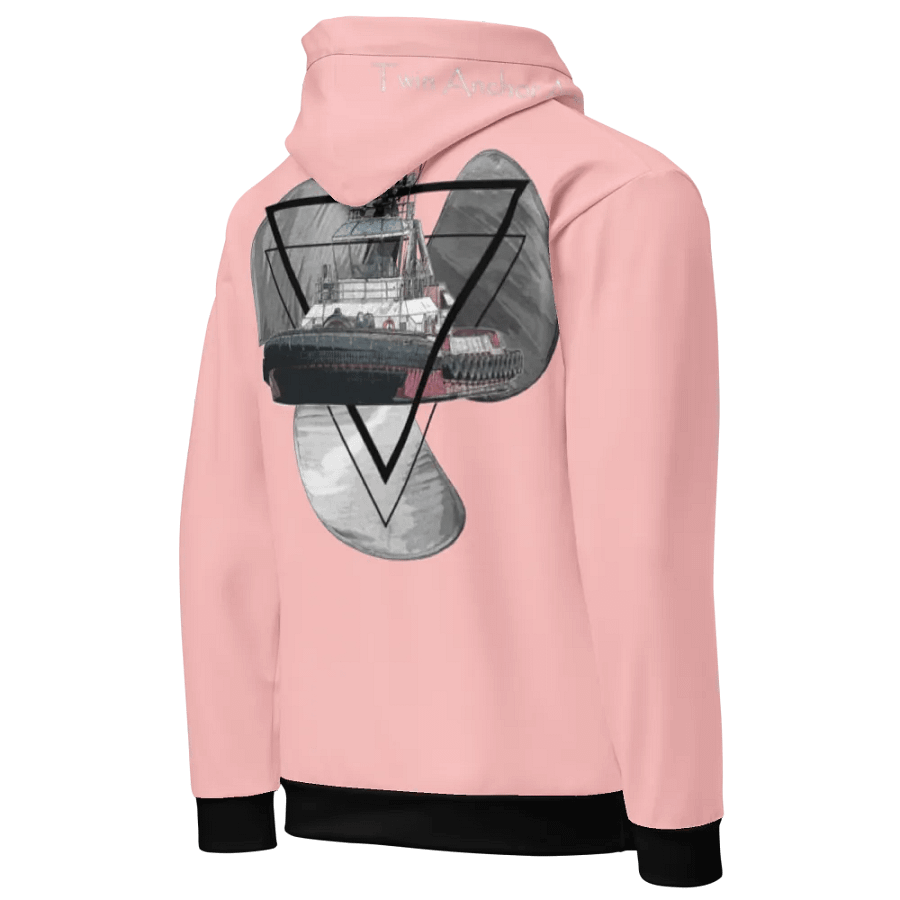 Pink Three blade prop triangle Athena tug Hoodie product image (10)