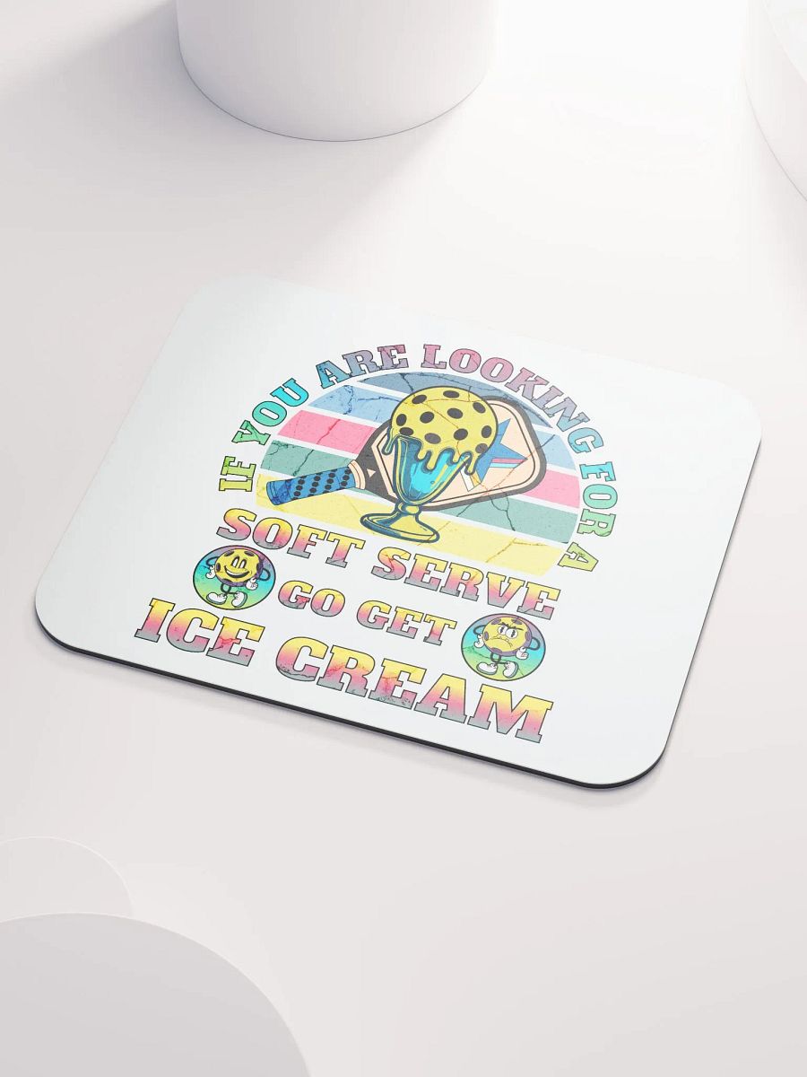 Soft Serve Go Get Ice Cream Pickleball Whimsical Vintage Mouse Pad product image (3)