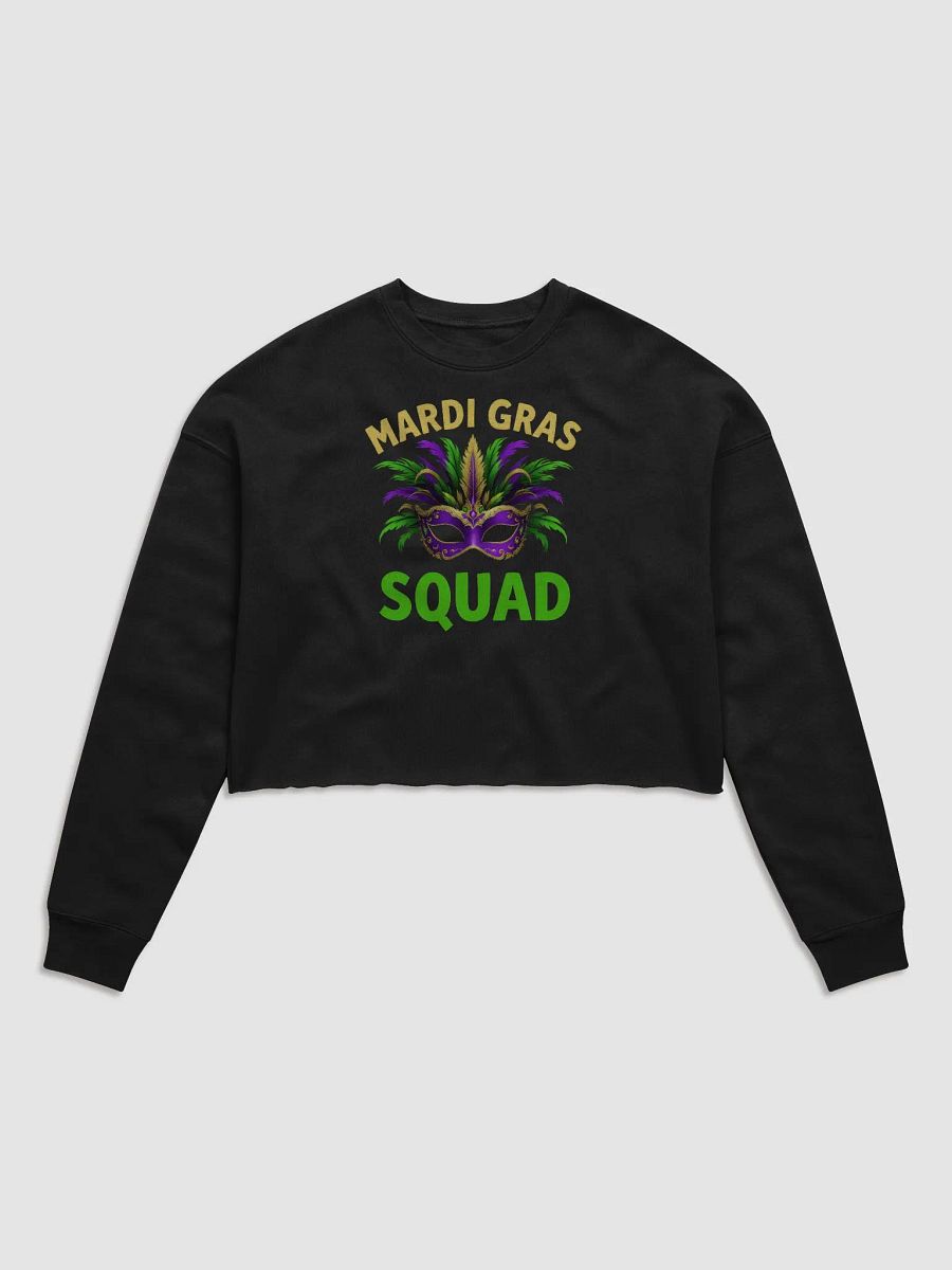 Mardi Gras Squad Crop Sweatshirt product image (1)