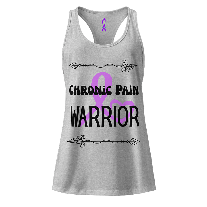 Chronic Pain Warrior (Black print) Racerback tank top (Women's) product image (3)