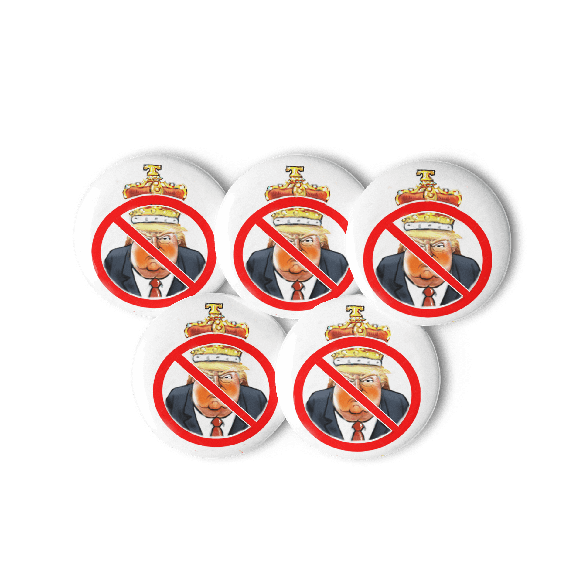 No Kings five Pin Button Set product image (1)