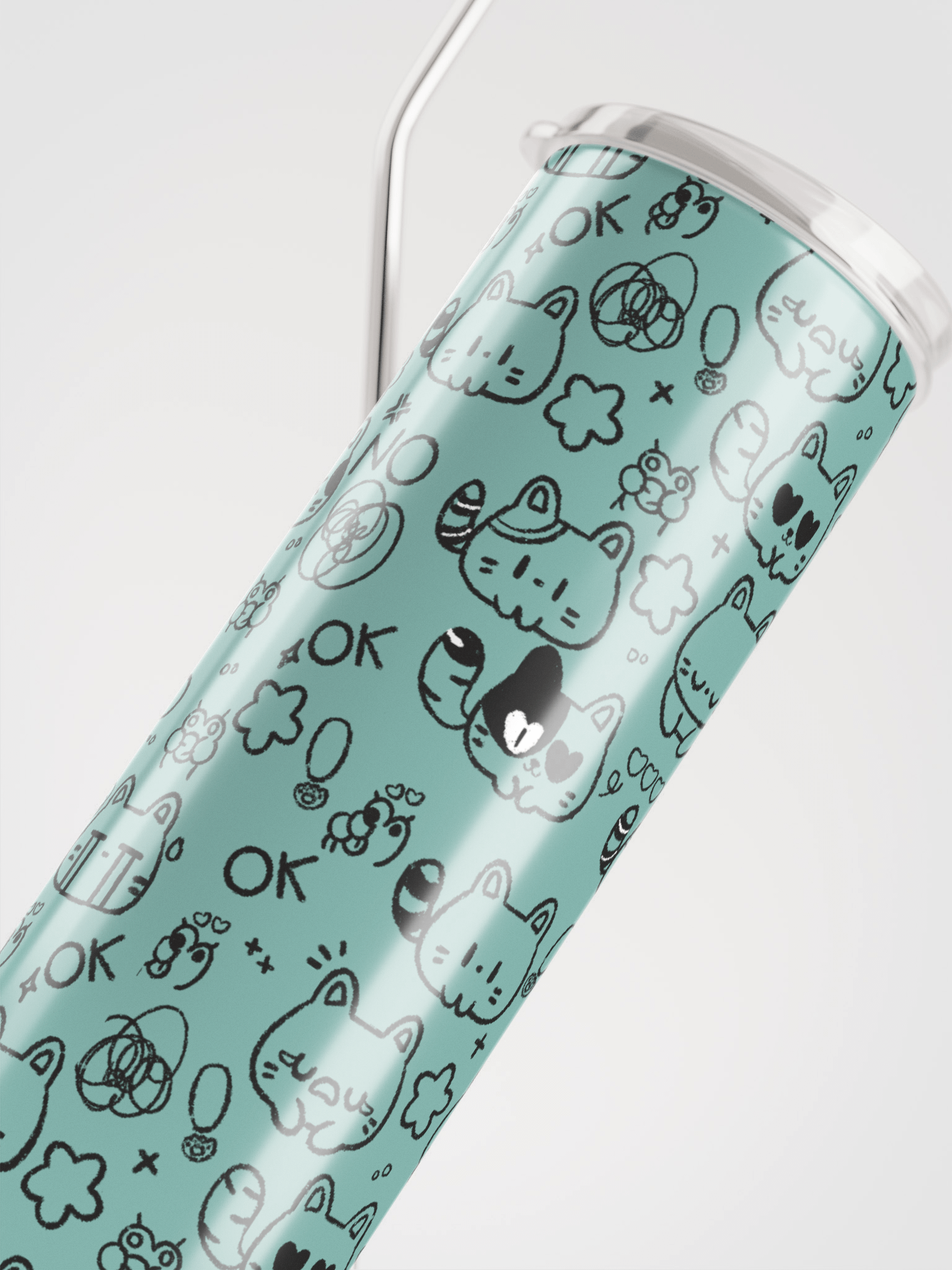 Cat Doodle Stainless Steel Tumbler product image (4)